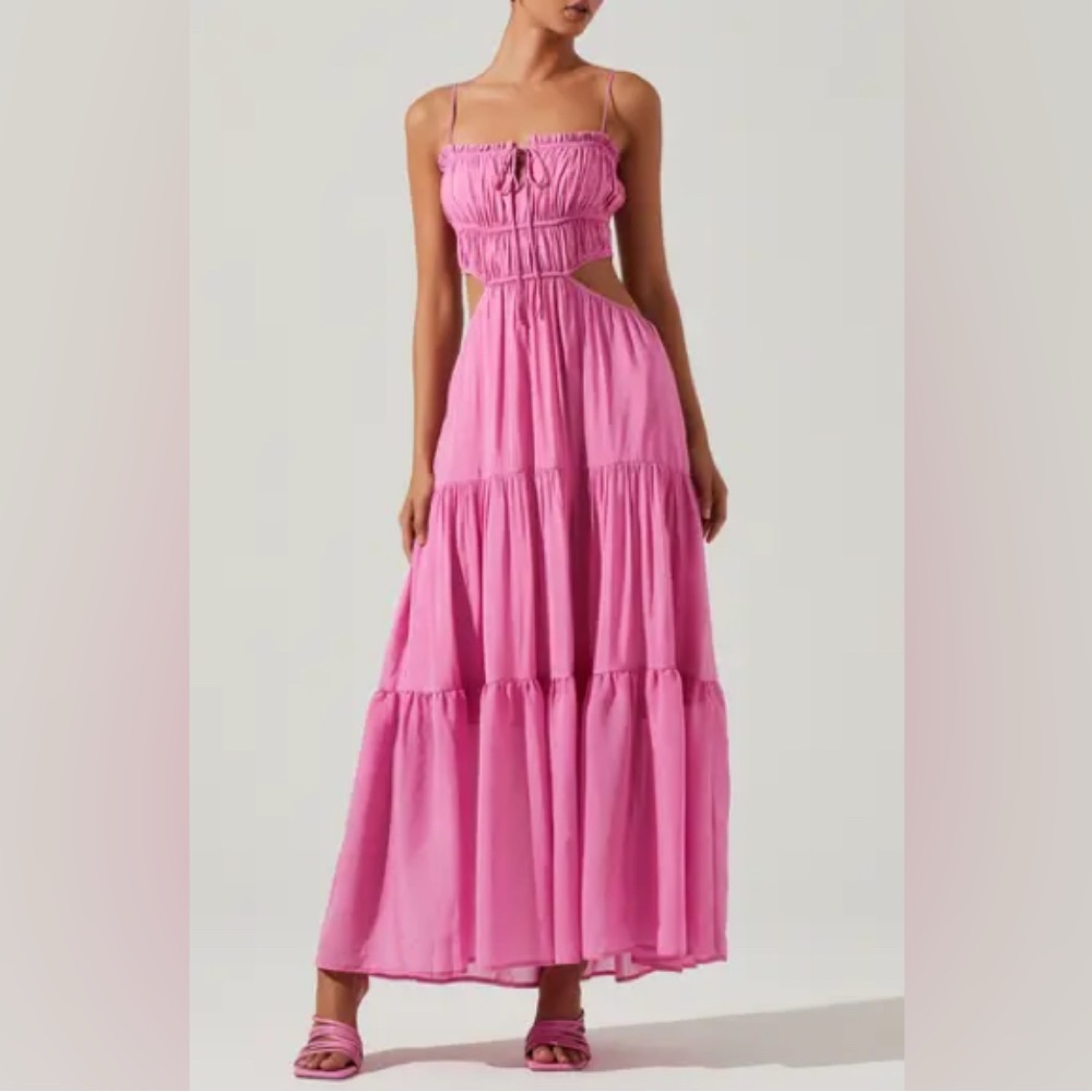 Odina Pink Cutout Maxi Dress ASTR the label Medium